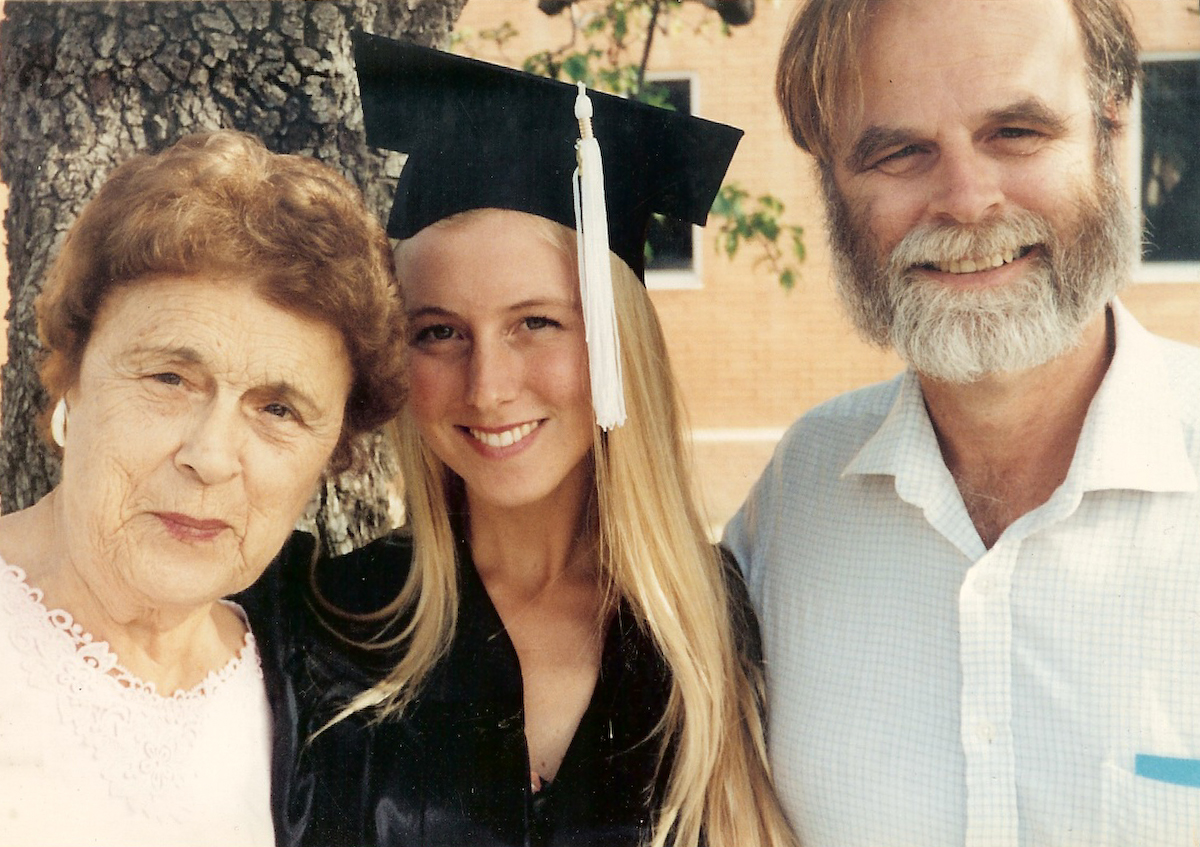 Jim Gray with his mother Ann and his daughter Heather